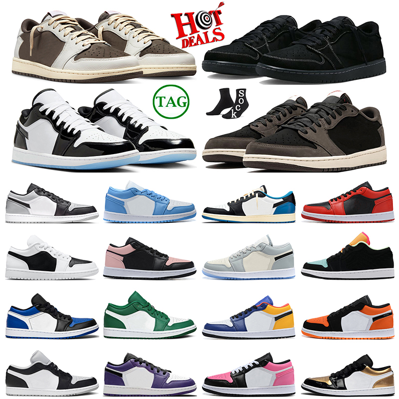 

Black Phantom 1 low basketball shoes 1s lows men women sneakers Reverse Dark Mocha Shadow Toe Panda Chicago trainers sports outdoor, #8