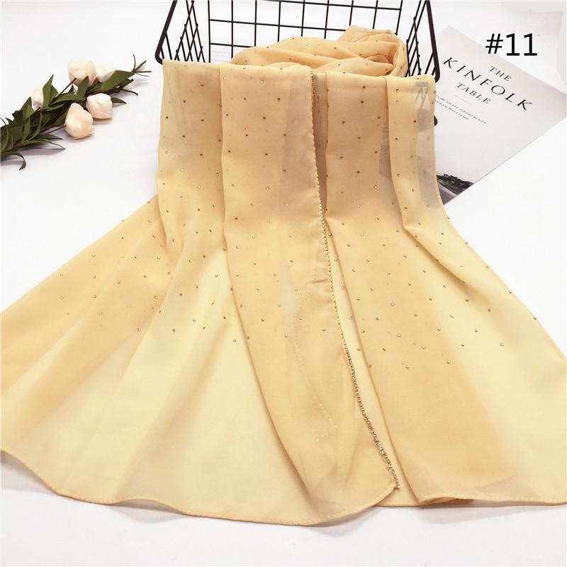 

Scarves Women's Fashion Long Soft Wrap Scarf Shawl Femme Hijabs Chiffon Solider Color Spring And Autumn Shinny Head
