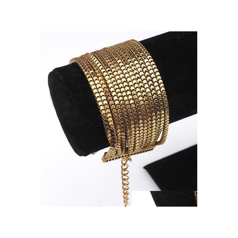 

Charm Bracelets Crystal Chain Mtilayer Bangles Vipjewel Drop Delivery Jewelry Dhjdt