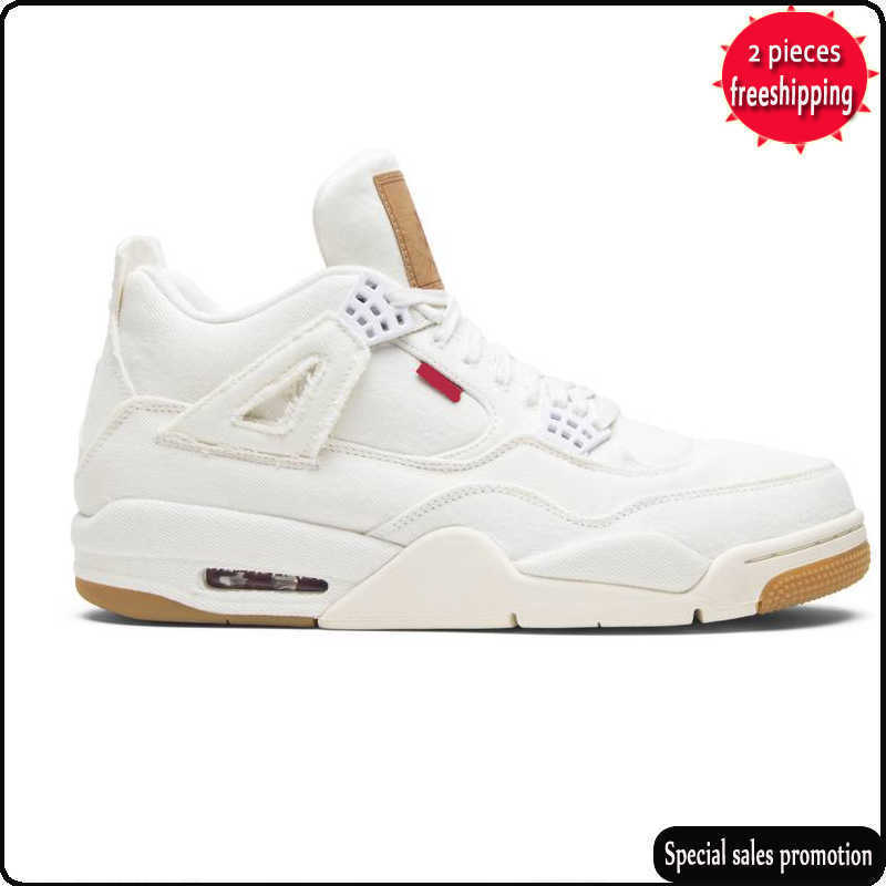 

4s Basketball Shoes Levi 4 White Denim Sneakers Version I8ea, White denim(without shoe box)