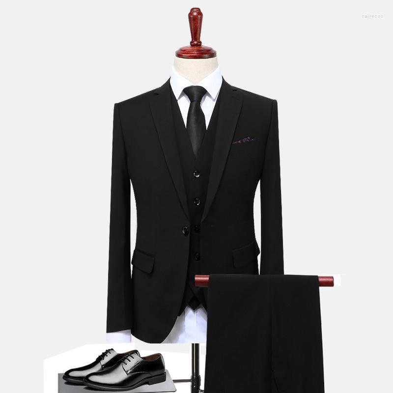 

Men' Suits 2023 Famous Design Men' Suit Banquet Wedding Groom Plus Size 5XL 3 Pieces (jacket Vest Pants) Slim Casual Tuxedo Men, Black