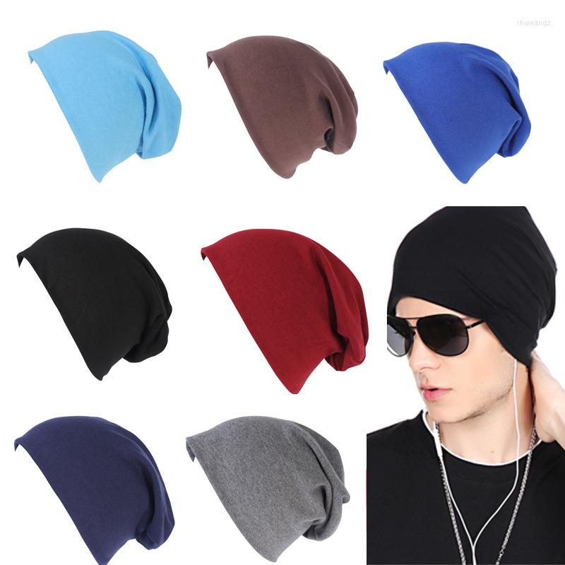 

Berets Fashion Bonnet Hat For Men And Women Autumn Knitted Solid Color Skullies Beanies Spring Casual Soft Turban Hats Hip Hop Beanie, White