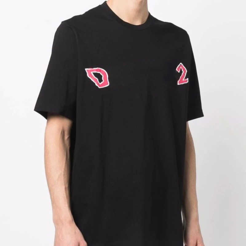 

Cotton t shirt Graffiti Letter Print Hoodie Designer Sweatshirt Short Sleeve Pullover Mens Womens T-Shirt Round Neck High Street Casual Shirts Breathable Sweater, D2 black