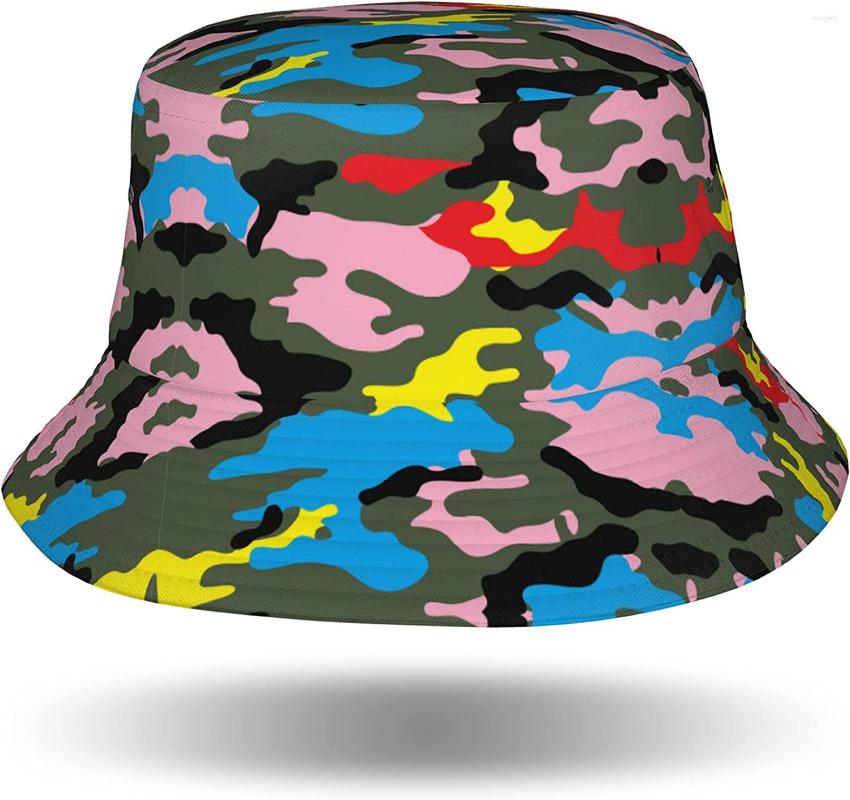 

Ball Caps Unisex Bucket Hat Fisherman Sun Full Print Outdoor Beach Travel Summer Cap For Women Men Reversible Double-Side-Wear, Black