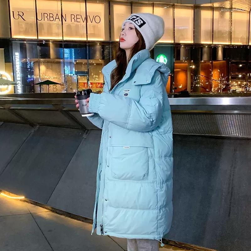

Women's Trench Coats Loose Hooded Padded Long Women Winter Cotton Jacket 2023 Casual Straight Overcoat Office Lady Outwear Woman Coat, Beige