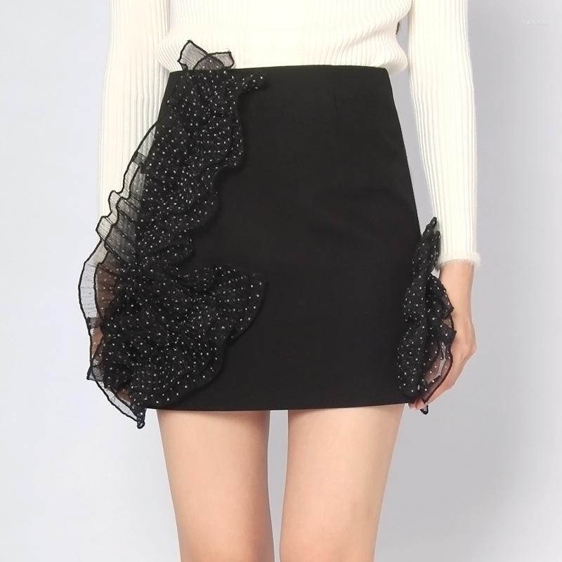 

Skirts 2023 Summer Women High Waist Versatile Solid Color Slim Short Skirt, Black