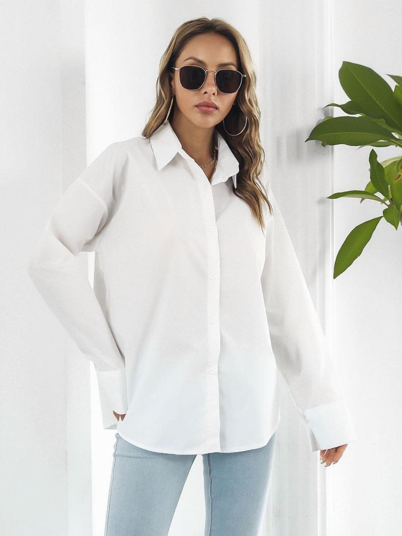 

Women' Blouses DGIRL Cotton Large Cuffs Long Sleeves Blouse Medium And Shirts Women Loose Spring Autumn T-shirt, Black