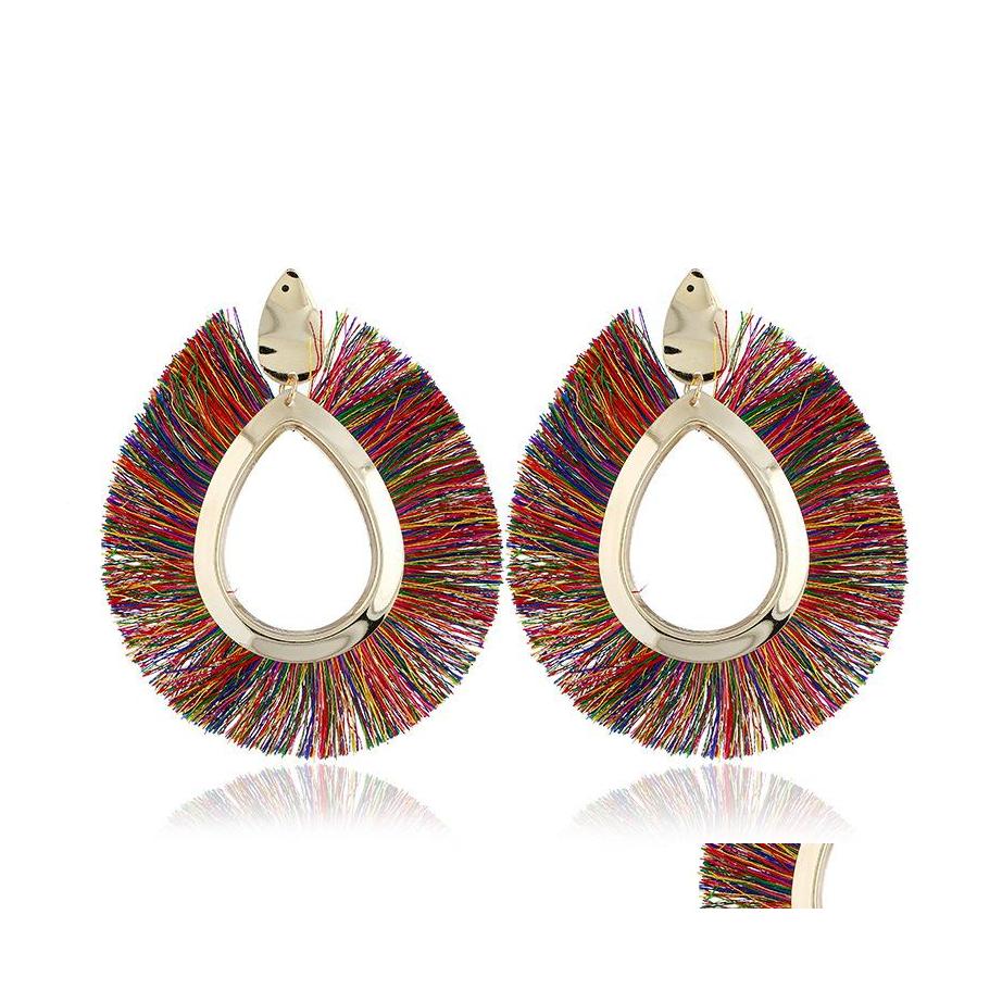 

Dangle Chandelier Retro Boho Tassel Exaggerated Pendant Earrings For Women Fashion Earring Party Jewelry Drop Delivery Ottpc