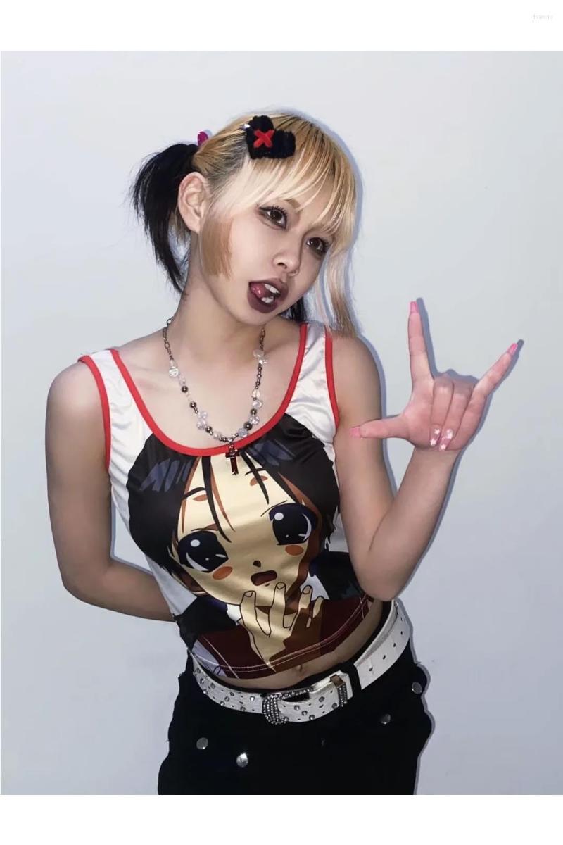 

Women' Tanks Lolita Tank Tops Vintage Kawaii Gothic Punk Aesthetic Y2k Harajuku, As shown