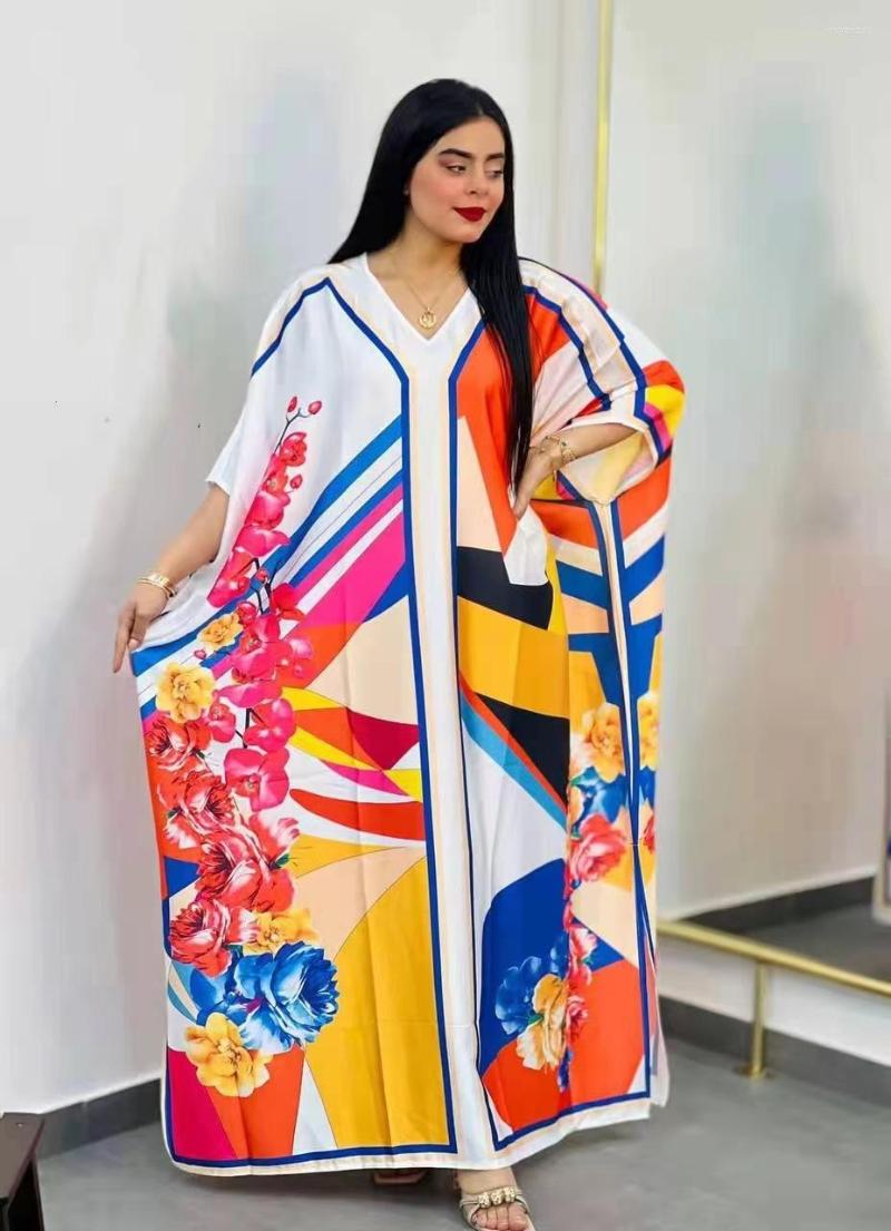 

Ethnic Clothing Muslim Kaftan Abaya Dubai Evening Party Long Maxi Dress Dashiki Print African Dresses For Women Boubou Robe Djellaba Femme