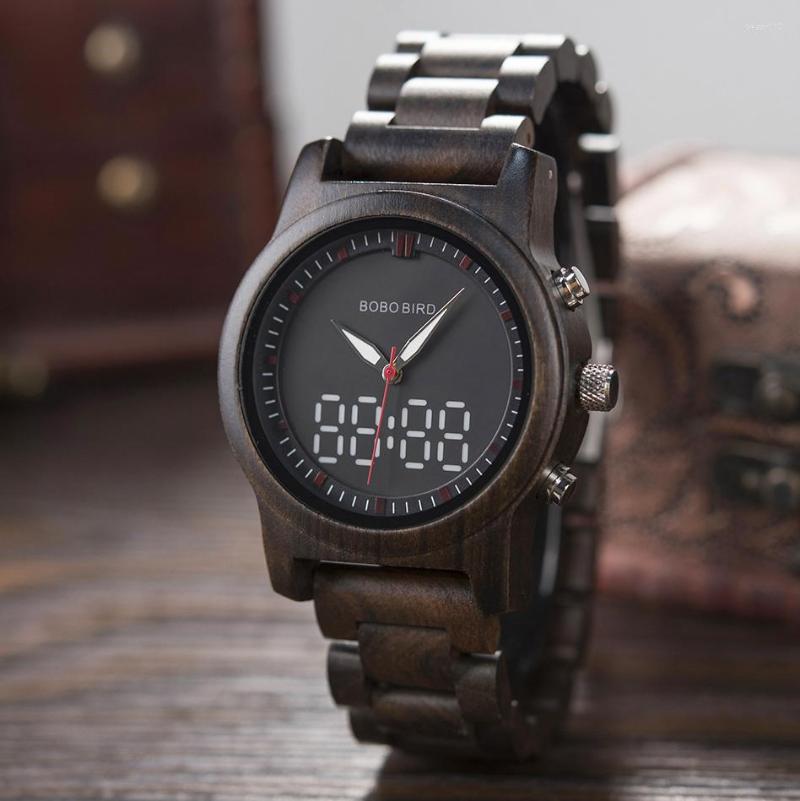 

Wristwatches BOBO BIRD Man Watch Digital Wooden Wacthes Men's Quartz Wristwatch Male Wrist Watches For Timepieces Clock Custom, Gr002-1a