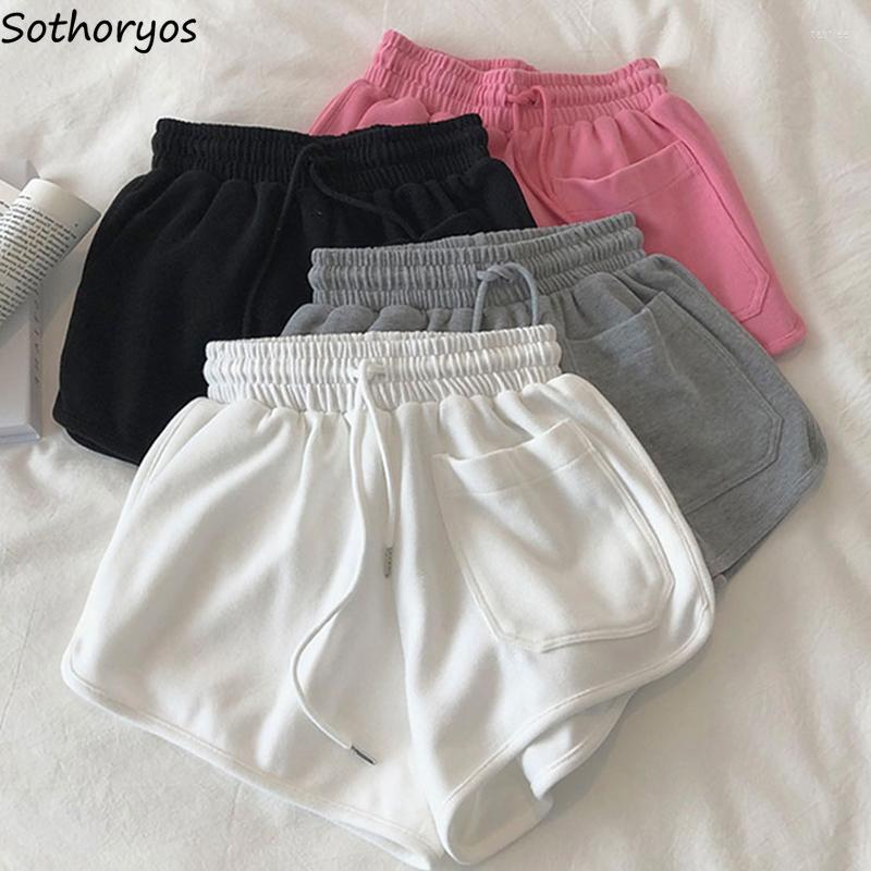 

Women' Sleepwear Women Sleep Bottoms Solid Shorts Summer Casual Home Lounge Sweatpants Elastic Waist Loose All-match Students Daily, Black
