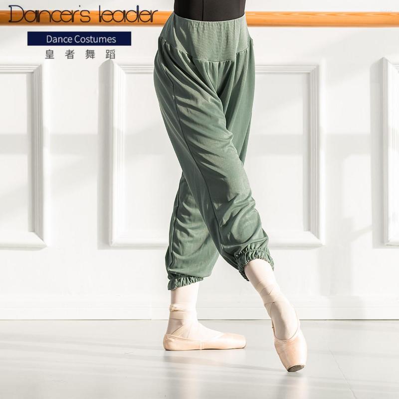 

Stage Wear Ballet Dance Pants Women's Autumn And Winter Training Nine-point Adult Modern Loose Radish, Green