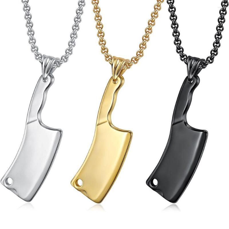 

Pendant Necklaces Titanium Steel Men's Kitchen Knife Creative Stainless Necklace