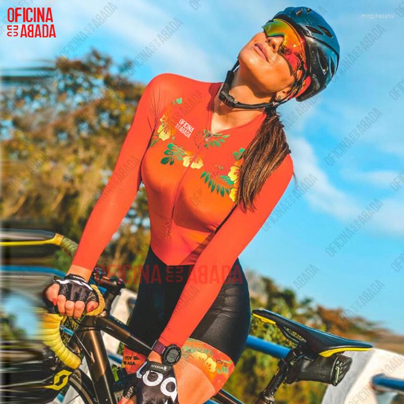 

Racing Sets ODA Women's Cycling Monkey Triathlon Jumpsuit Summer Jersey Suit MTB Leotard Pro Team Uniform Costume Ropa Ciclismo, Oda21-41