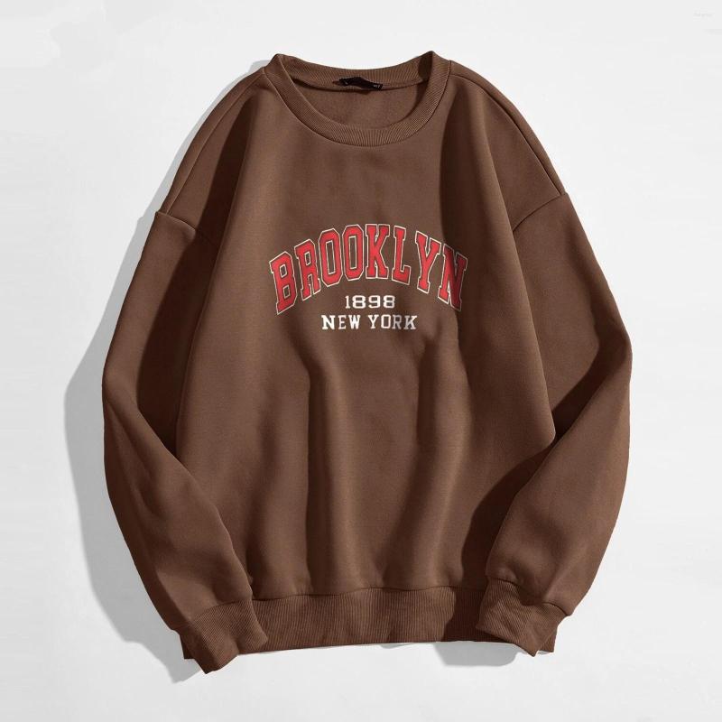 

Women's Hoodies Fashion Women's Sweatshirts Women Letter Print Loose Pullovers Top American Vintage Casual Jumper 90s Aesthetic Moletom, Wine