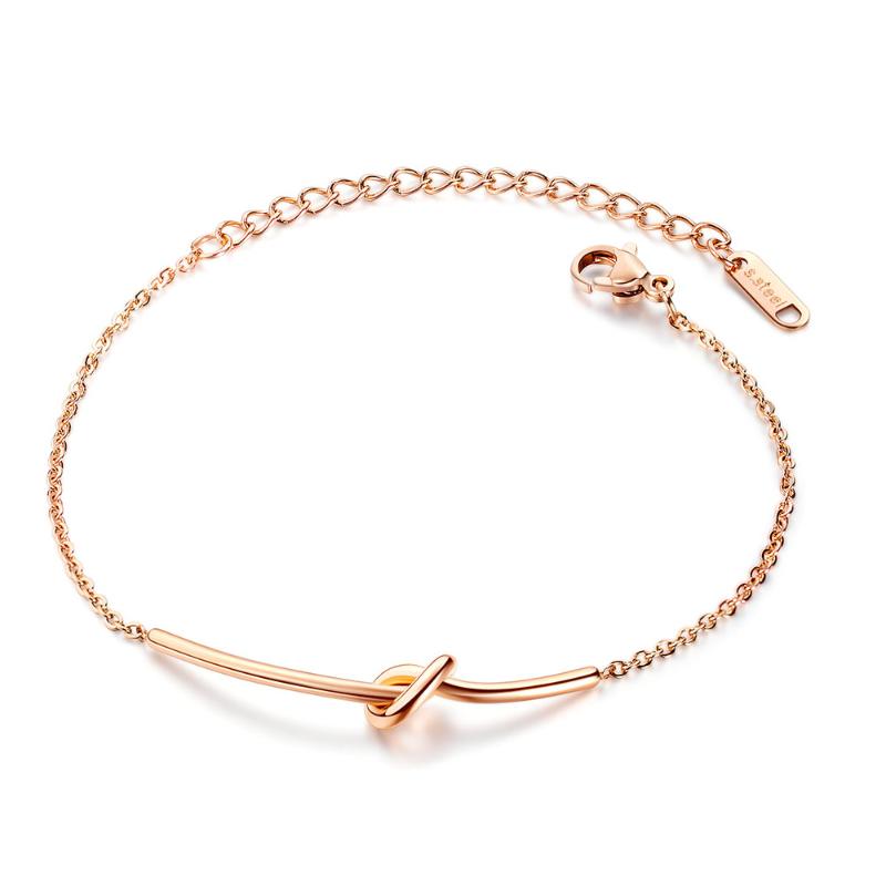 

Link Bracelets Chain Titanium Stainless Steel Knotted Charm For Women Bohemia Beach & Bracelet Jewelry B17087Link