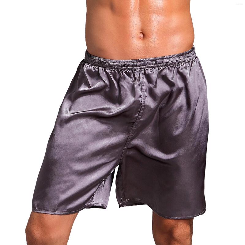 

Men's Sleepwear Mens Home Silk Satin Pajamas Shorts Pyjamas Boxers Short Sleep Bottoms Nightwear Comfortable Pajama Pants, Black