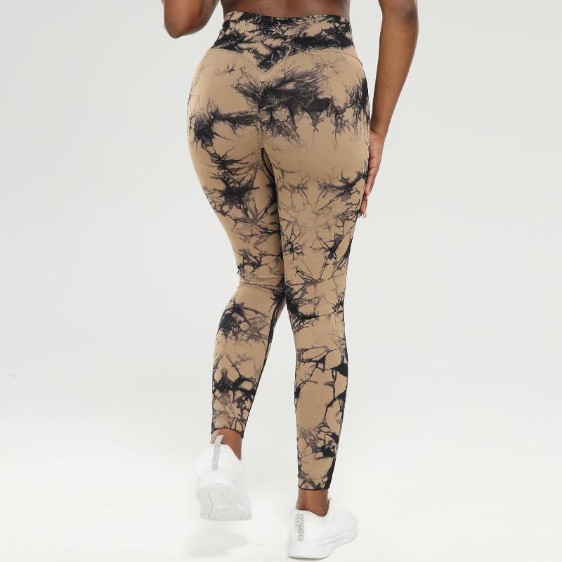

Active Pants Seamless Leggings Tie-dyed Yoga Fitness Women High Waist Stretchy Running Sports Jogging Trousers Gym Girl Workout, 5574