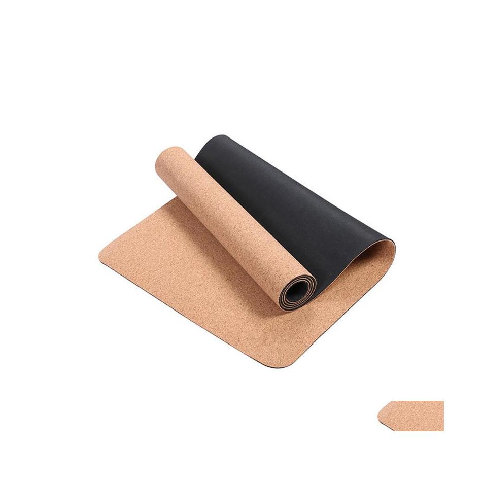 

Yoga Mats Nonslip Tpeaddcork For Fitness Natural Pilates Gymnastics Sport Exercise Pads Mas Drop Delivery Sports Outdoors Supplies Dhzbq, Red