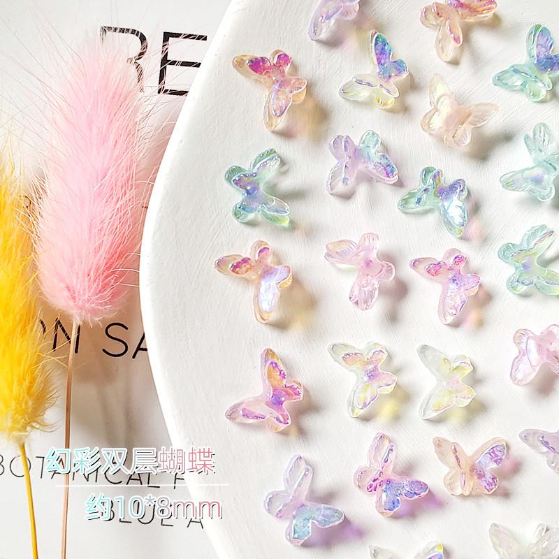 

Nail Art Decorations 10/20pcs Glitter 3D Colorful Butterfly Nails Jewelry DIY Resin Manicure Decals Accessories