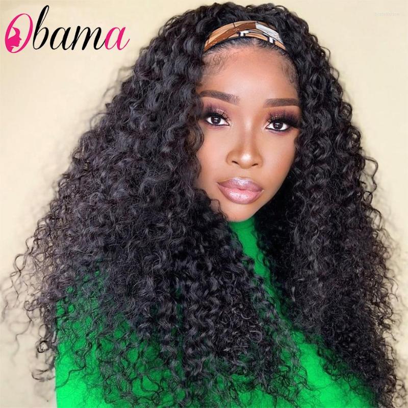 

Obama Headband Wigs For Black Women Brazilian Glueless Scarf Easy Install Water Wave Human Hair 2023 In, Picture shown