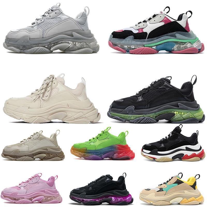 

With Box Designer Balencaigaity Shoes Beige Triple S Sneakers Designers Platform Mens Womens Casual Shoes Luxurys Paris 17FW All White WnfP, A7 grey 36-45