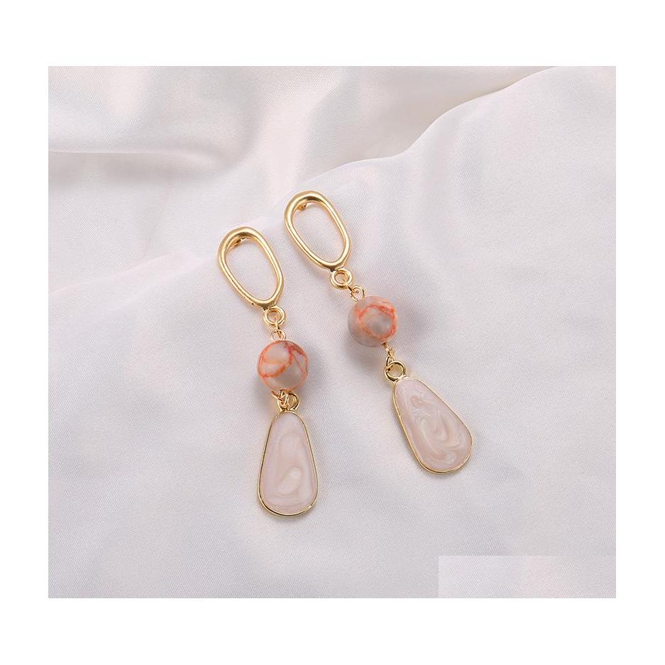 

Dangle Chandelier Fashion Jewelry S925 Sier Pin Shell Earrings Geometric Drop Stud Delivery Dhgd9