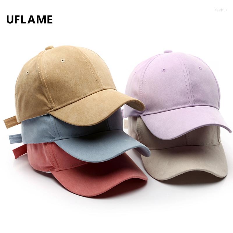 

Hats UFLAME Cotton Baseball Cap For Women Men Summer Sun Hat Solid Color Adjustable Gorros Unisex Snapback Street Sport, Black