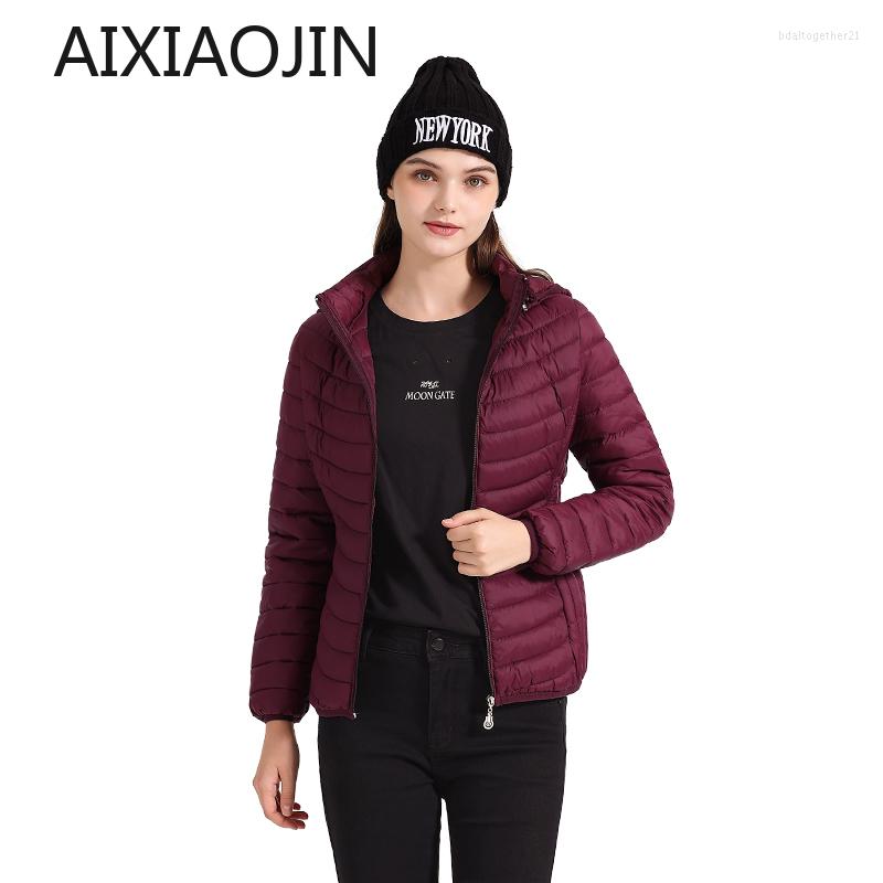 

Women's Trench Coats AIXIAOJIN Winter Women Warm Sport Padded Jacket Coat Ultralight Outdoor Clothes Outwear Slim Short Parka Portable Store, 0.35kg pink