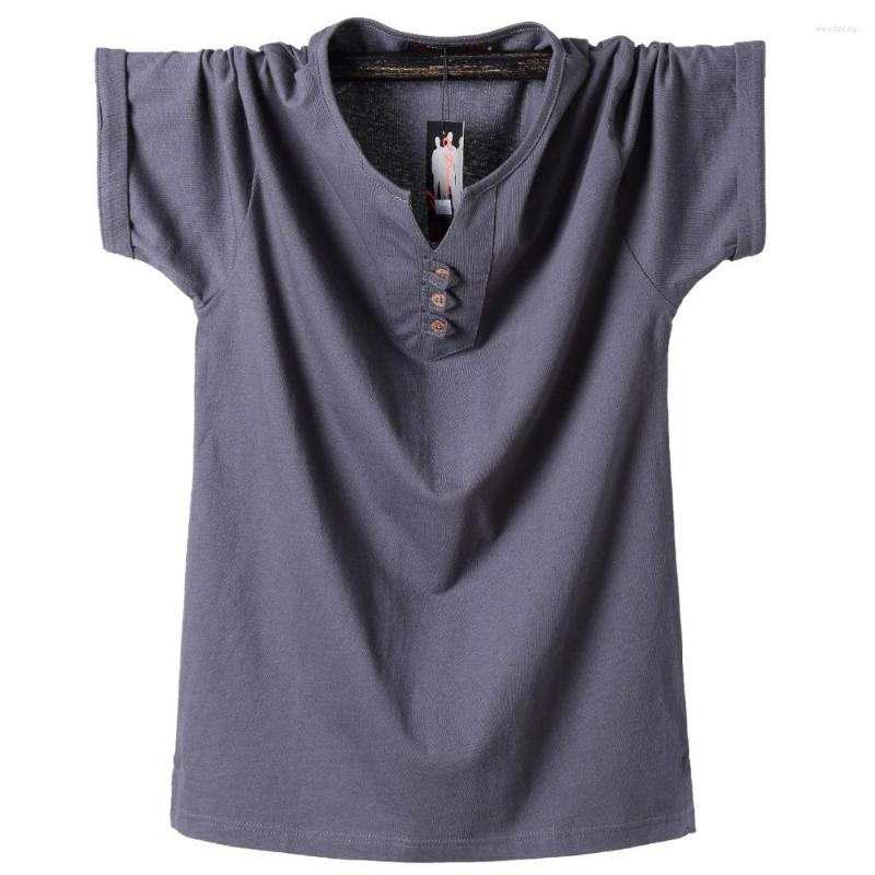 

Men's T Shirts 2023 Brand Summer Cotton T-shirt Fashion Loose Collar Pure Men Plus Size 3XL 4XL 5XL 6XL 7XL 8XL Shirt, Black