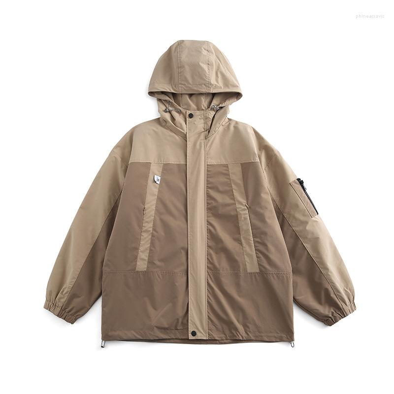 

Men's Jackets Jacket Men Windbreaker Cityboy Japanese Fashion Outdoor Loose Casual Hooded Overcoat Male Streetwear Sport Coat Outerwear, Green