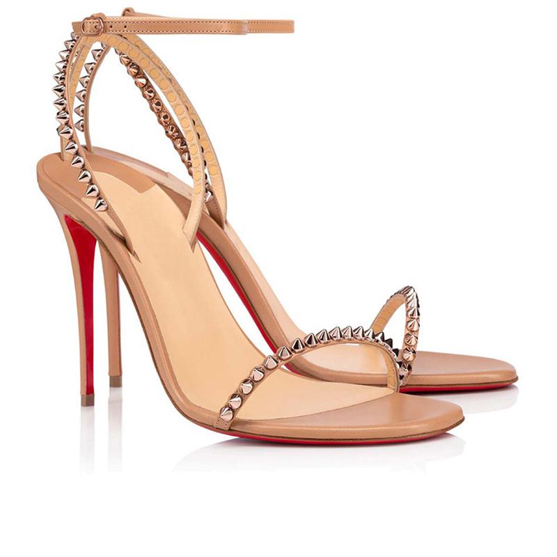 

With Box Designer Christians Louboutins Red -Bottoms Shoes Fashion Summer Womens ss Pumps Sandals Elegant So Me 100 Mm Slim Lady Black Khaki Gold Leather P jSyb, #1