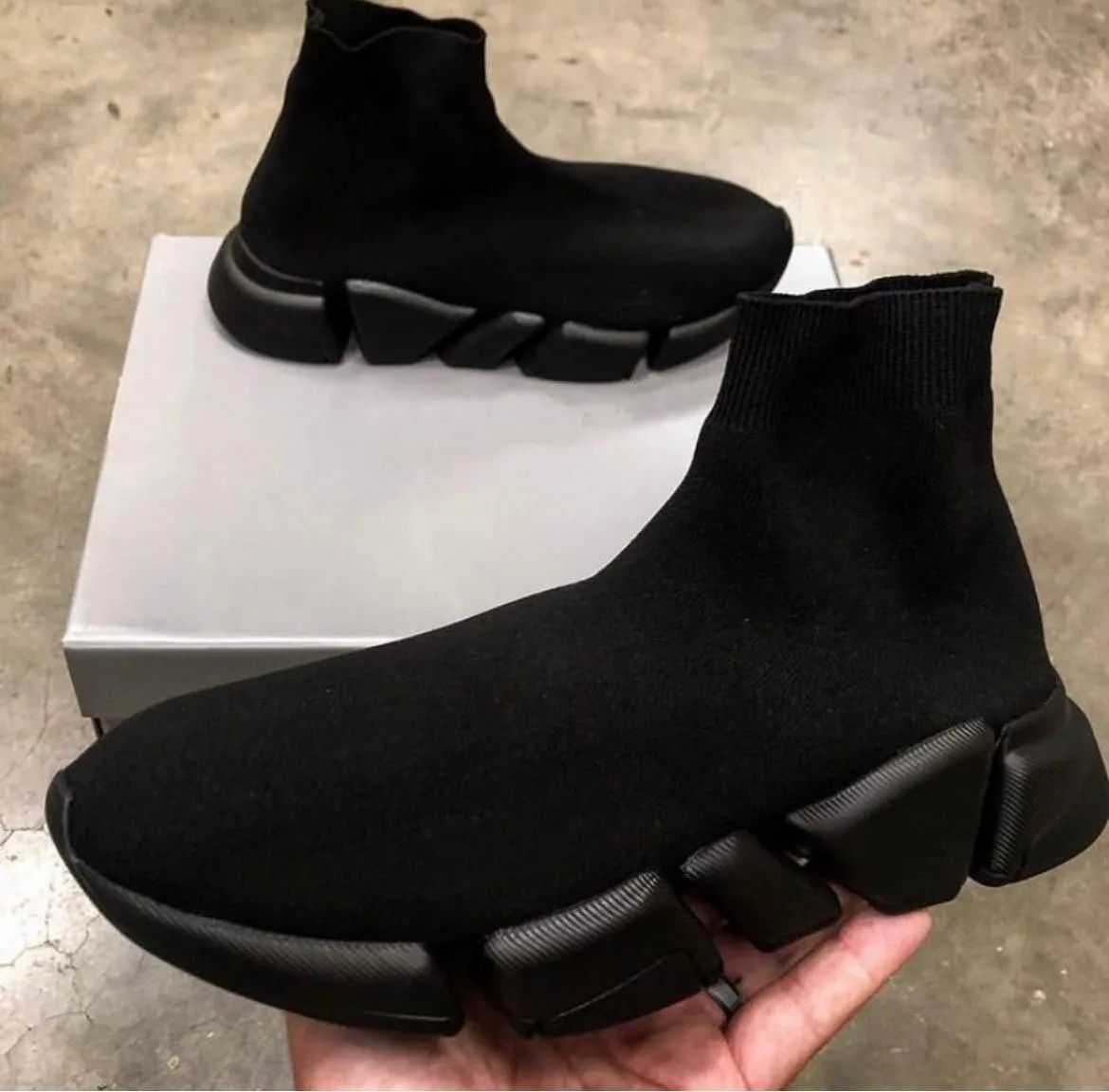 

With Box Designer Balencaigaity Shoes Top Luxury Speed 2.0 LT Sneakers Shoes Men Technical 3D Knit Build Black White Stretch Knits Man qszI