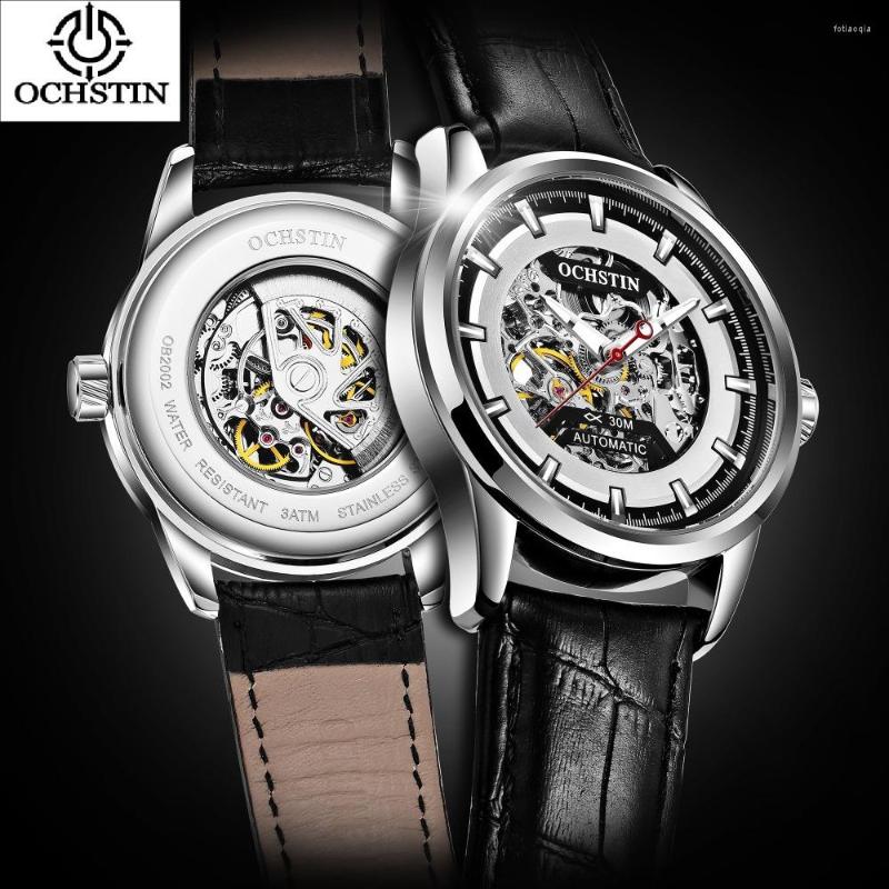 

Wristwatches OCHSTIN Luxury Mens Top Brand Fashion Casual Male Wristwatch Mechanical Sport Watch Men Military Clock Relogio Masculino, White-opp package
