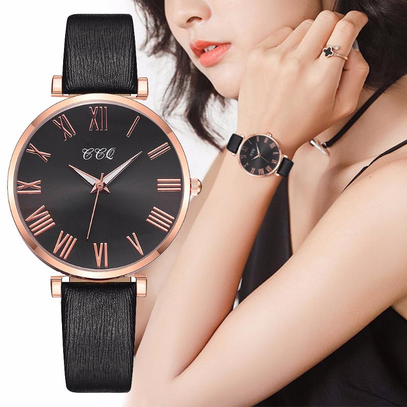 

Wristwatches Ladies Watch Female 2023 Fashion Quartz Leather Wristwatch Relogio Feminino Women Casual Clock Watches, Brown