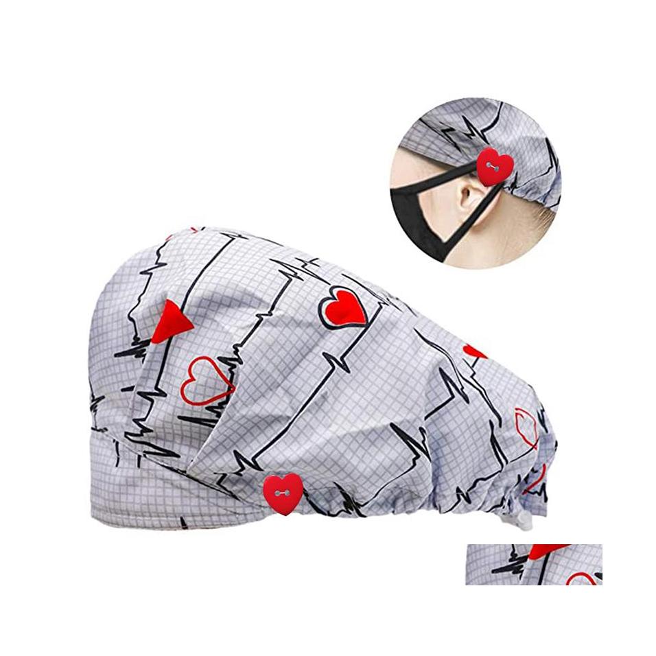 

Beanie/Skull Caps Printed Unisex Cotton Adjustable Pet Work Dust Cap Nursing Elastic Beauty Hats Salon Scrubs Beanie Drop Delivery F Otjqx, Customize