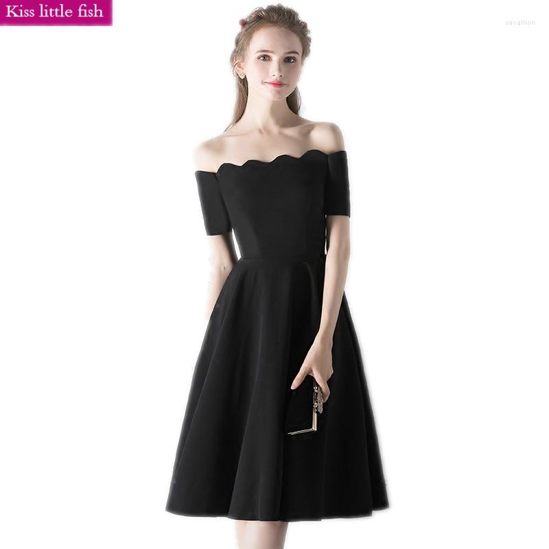 

Party Dresses Elegant Black Short Cocktail Vestidos De Coctel Elegantes