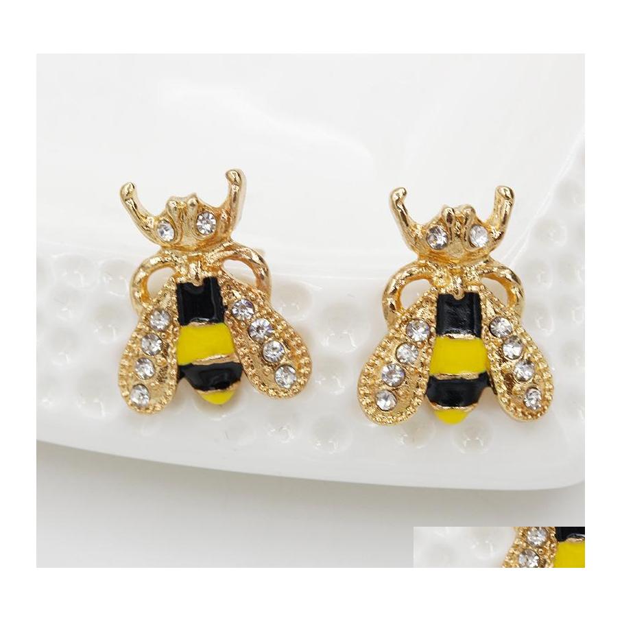 

Stud Fashion Jewelry Glaze Drop Oil Bee Earrings Delivery Dh3Vw