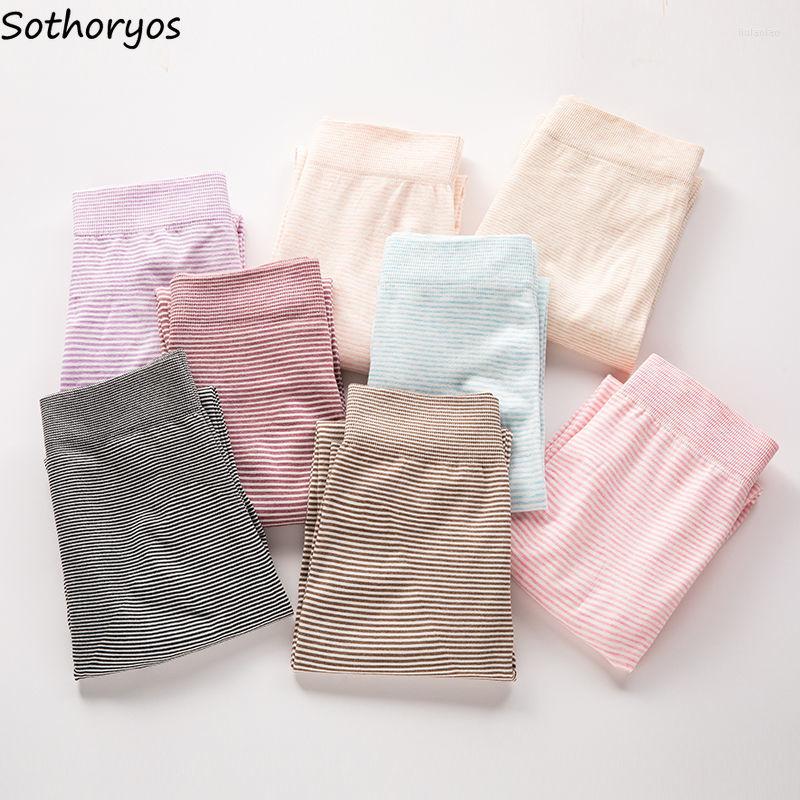 

Women's Sleepwear Women Striped Sleep Bottoms Autumn Skinny Warm Elastic Waist Sweet Breathable Underwear Home Simple Sleeping Trousers, Black