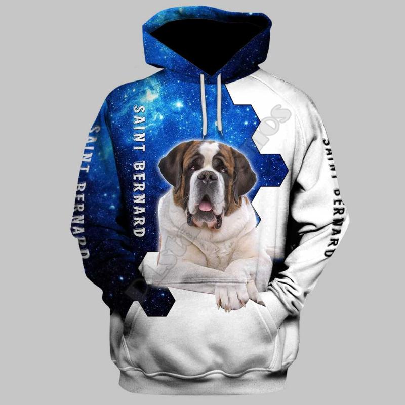 

Women's Hoodies & Sweatshirts Saint Bernard 3D Printed Funny Pullover Men For Women Animal Sweater Drop Style-27Women's