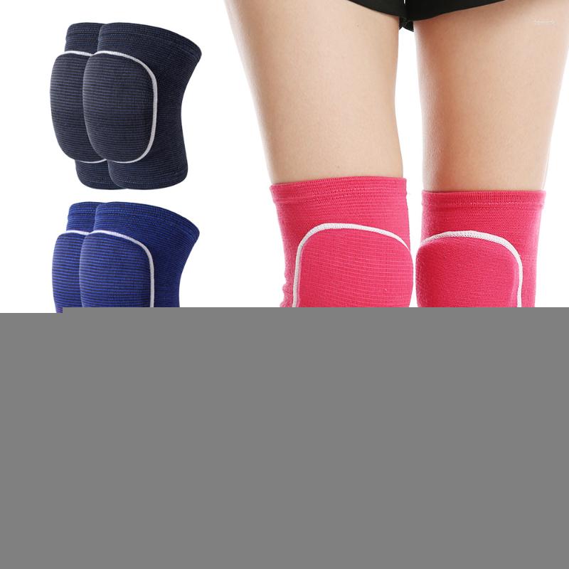 

Knee Pads Sports Compression Elastic Protector Thickened Sponge Support For Dancing Roller Volleyball Training Knees Brace, Style 2 one size