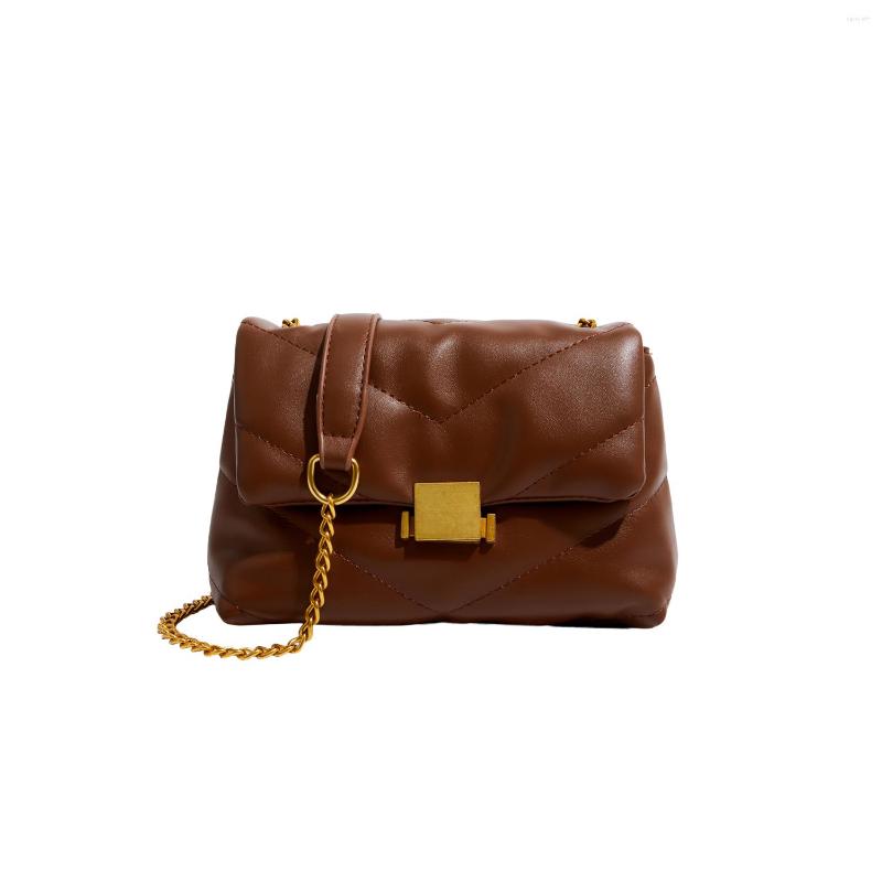 

Duffel Bags Maxdutti Fashion Casual Chain Bag Texture Diamond Women Single Shoulder Leather Messenger, Black