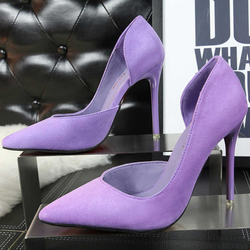 

Dress Shoes Classic Pumps Stiletto Heels 10 Cm Suede Women's Shoes Pointed Toe Women Pumps Sexy Office Shoes Women High Heels Ladies Shoes G230203, Royal blue