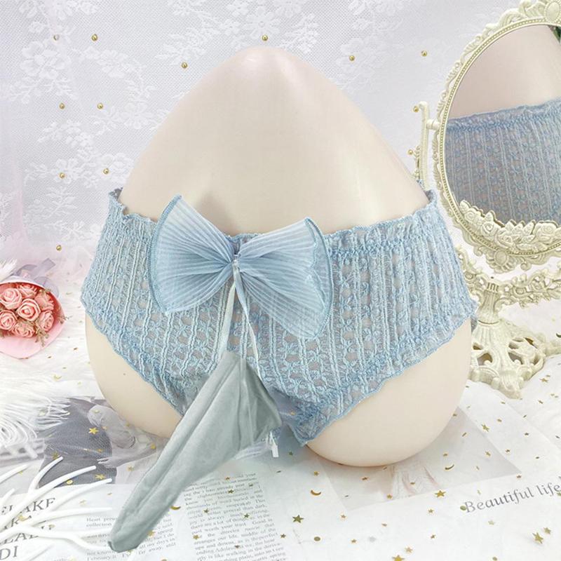 

Underpants Sissy Bowknot Cute Briefs Penis Sheath Underwear Gay Man  Panties See Through Sexy Sheer, Blue