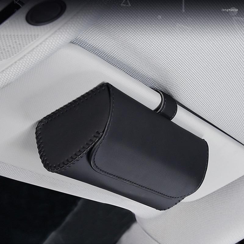 

Interior Accessories Car Hand-sewn Glasses Case Sun Visor Storage Box In-car Use Card Clip Bill Folder Sunglasses