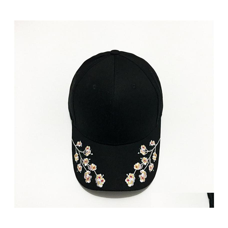 

Outdoor Hats Embroidered Flower Ladies Sports Baseball Cap Summer Adjustable Pink Hat Sunshade Peaked Mountaineering Casquette Drop Dhbtf, White