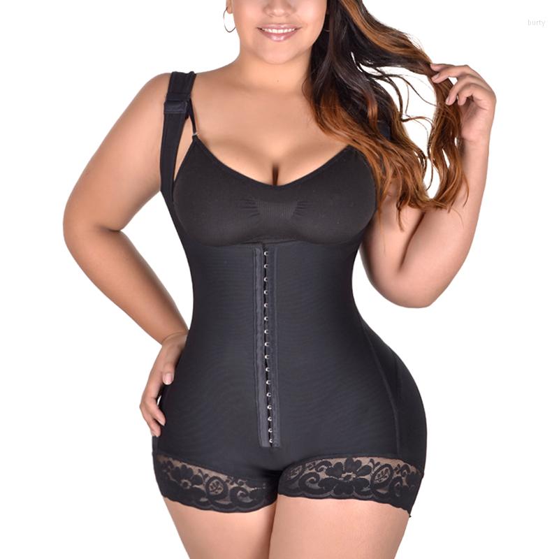 

Women' Shapers Cinta Modeladora Feminina Colombian Women High Compression Body Shaper Tummy Control Bodysuit Open Crotch Buttocks Lifter, Black