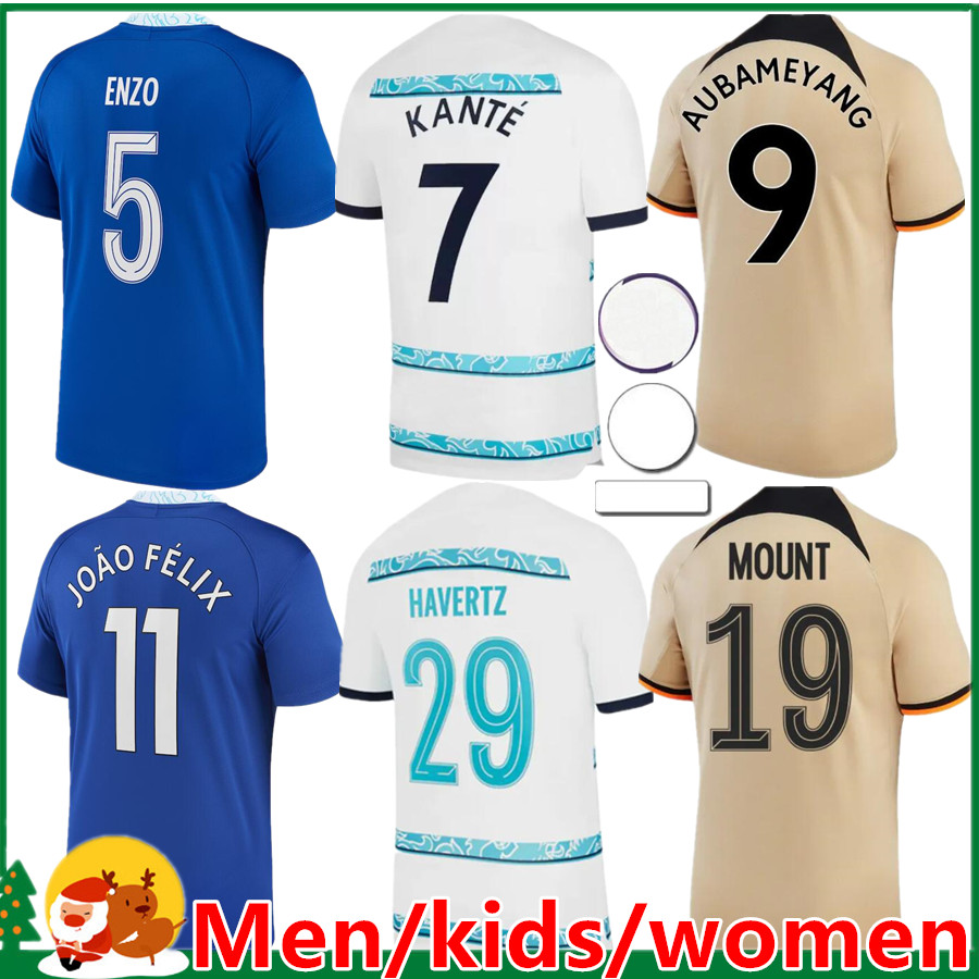 

22 23 CFC JOAO FELIX ENZO Soccer Jerseys STERLING PULISIC MOUNT HAVERTZ KOVACIC CHILWELL 2022 2023 football shirt kids kits Men women WERNER KANTE tops uniform, Women 22/23 home