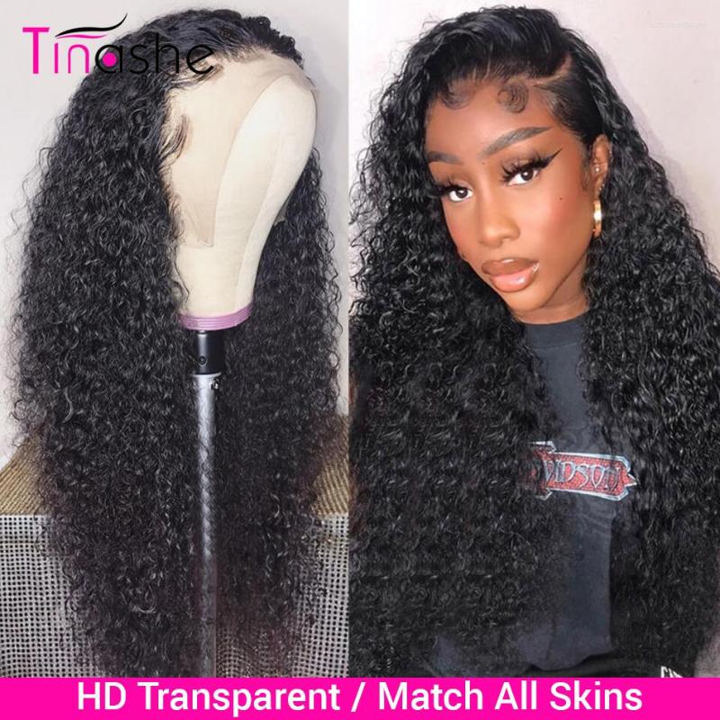 

Tinashe Curly Hair Wig 13x4 HD Transparent Lace Frontal 180 200 Density Brazilian Front Human Wigs For Black Women, Picture shown